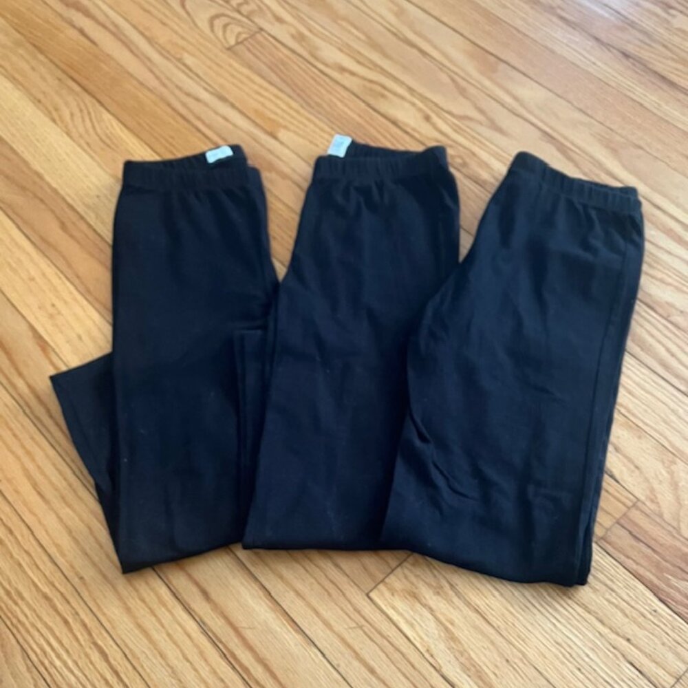 GAP KIDS girls 3 pair black Leggings, Size 12